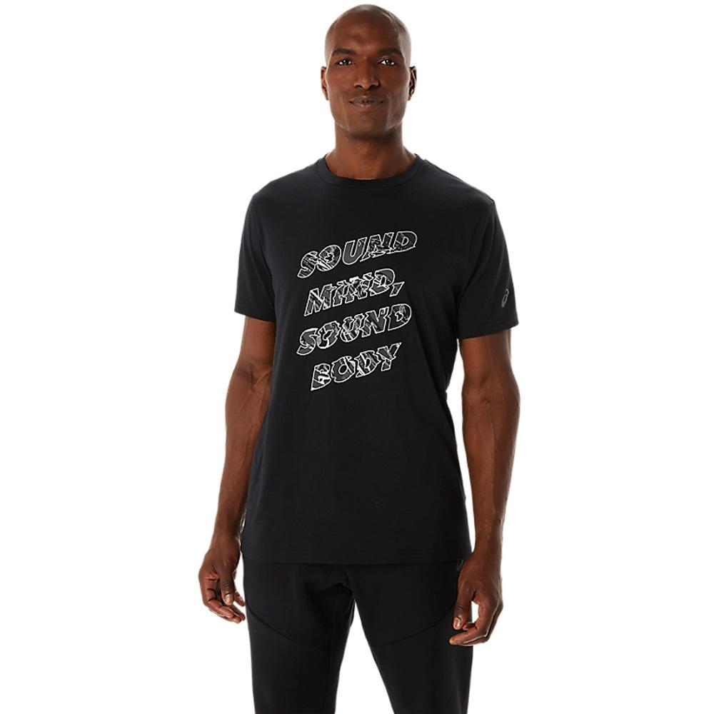 Asics Remeras Masculino Training Graphic Tee Black