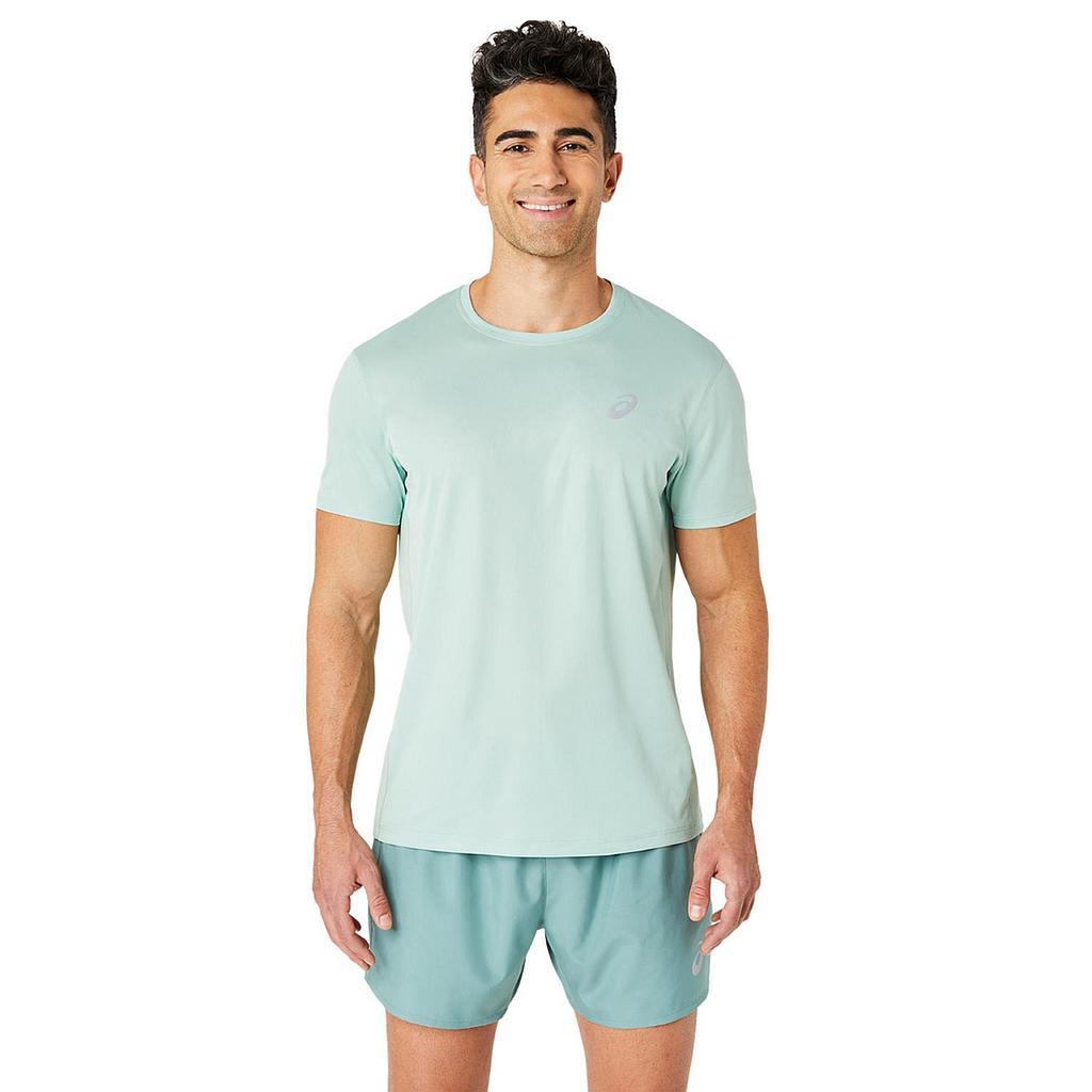 Asics Remeras Masculino Running Silver Ss Top Light Celadon