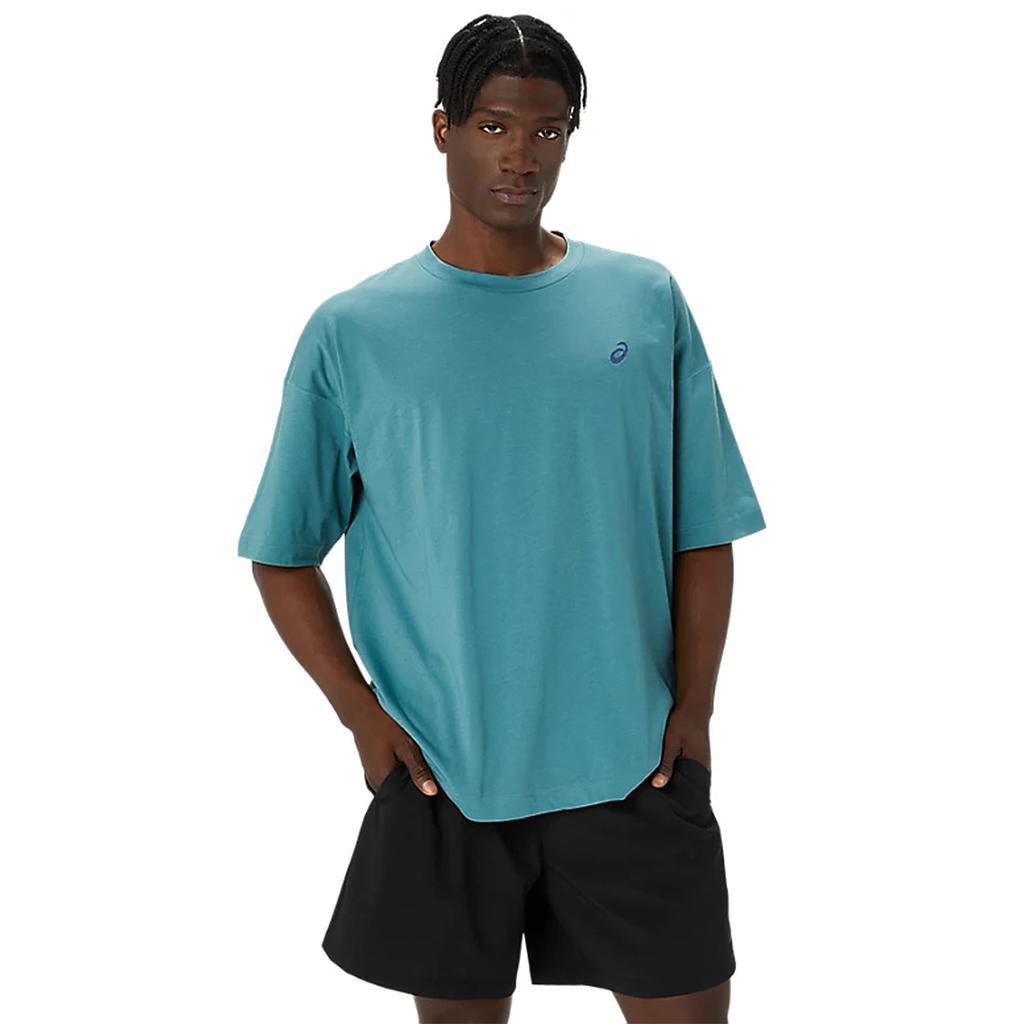 Asics Remeras Masculino Training Spiral Relax Embroidery Tee Celadon