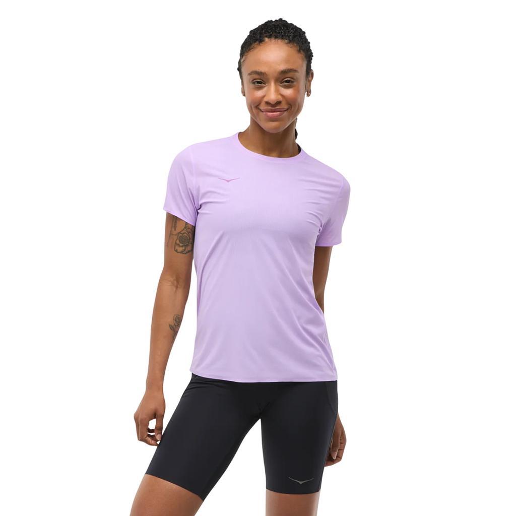 Hoka Remeras Femenino Running Airolite Run Short Sleeve Aster Flower