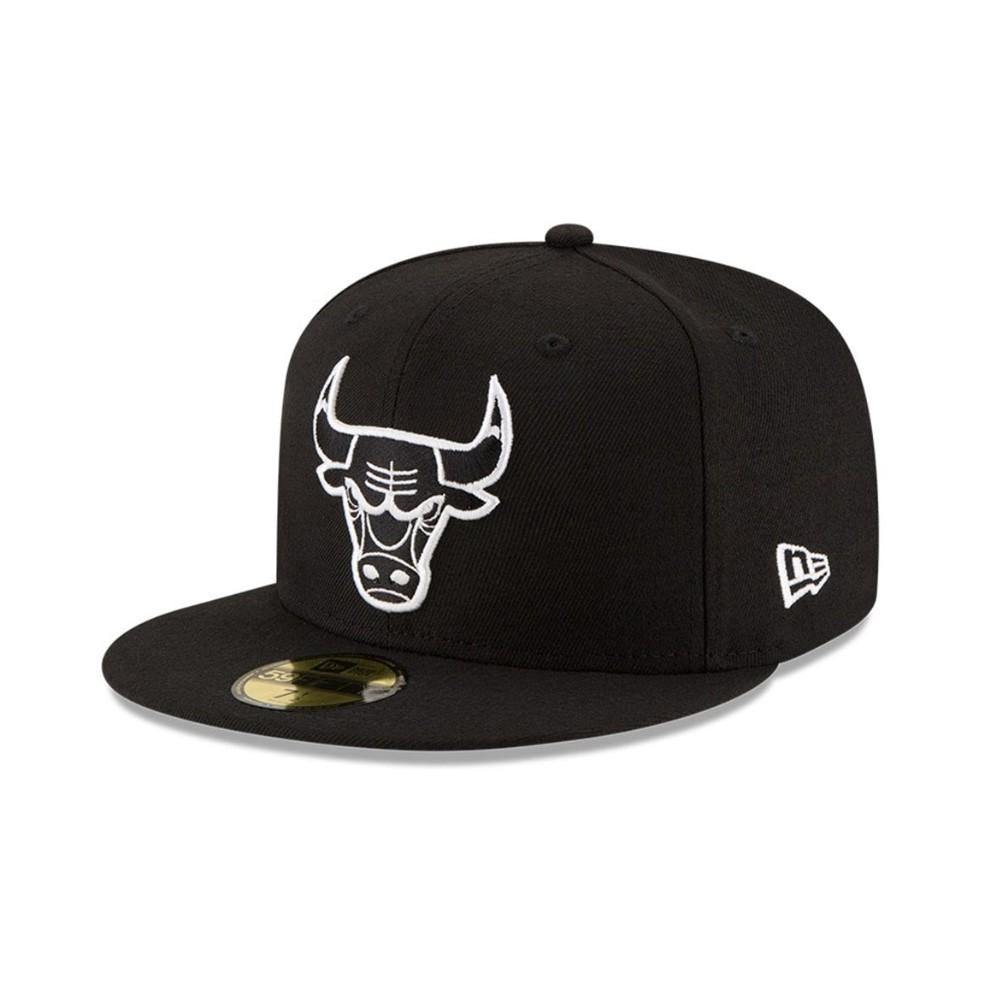 70344019 New Era Gorros NBA 59Fifty Chicago Bulls Black/White
