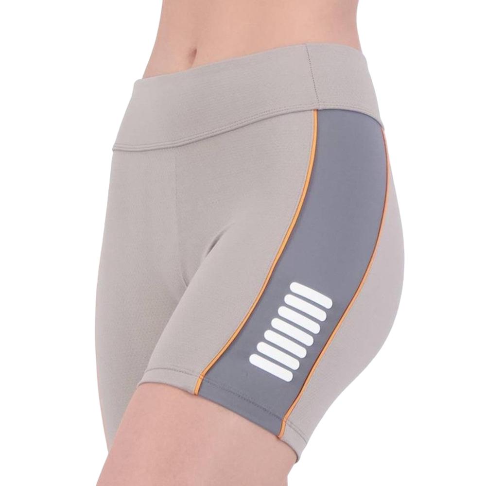 Fila Shorts Femenino Training Long Shorts Seven Stripes Fit Khaki/Graphite/Orange