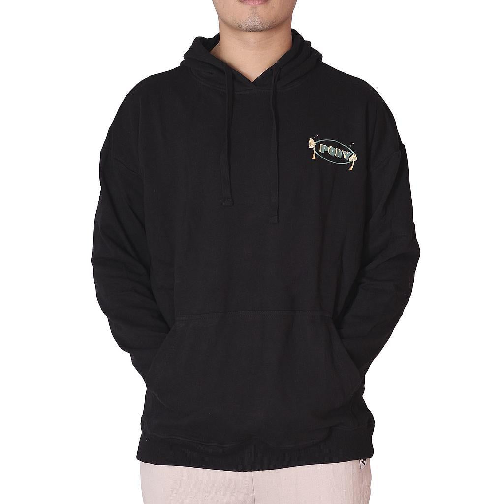 Pony Canguros Masculino Moda Press Button Boxy Fit Black