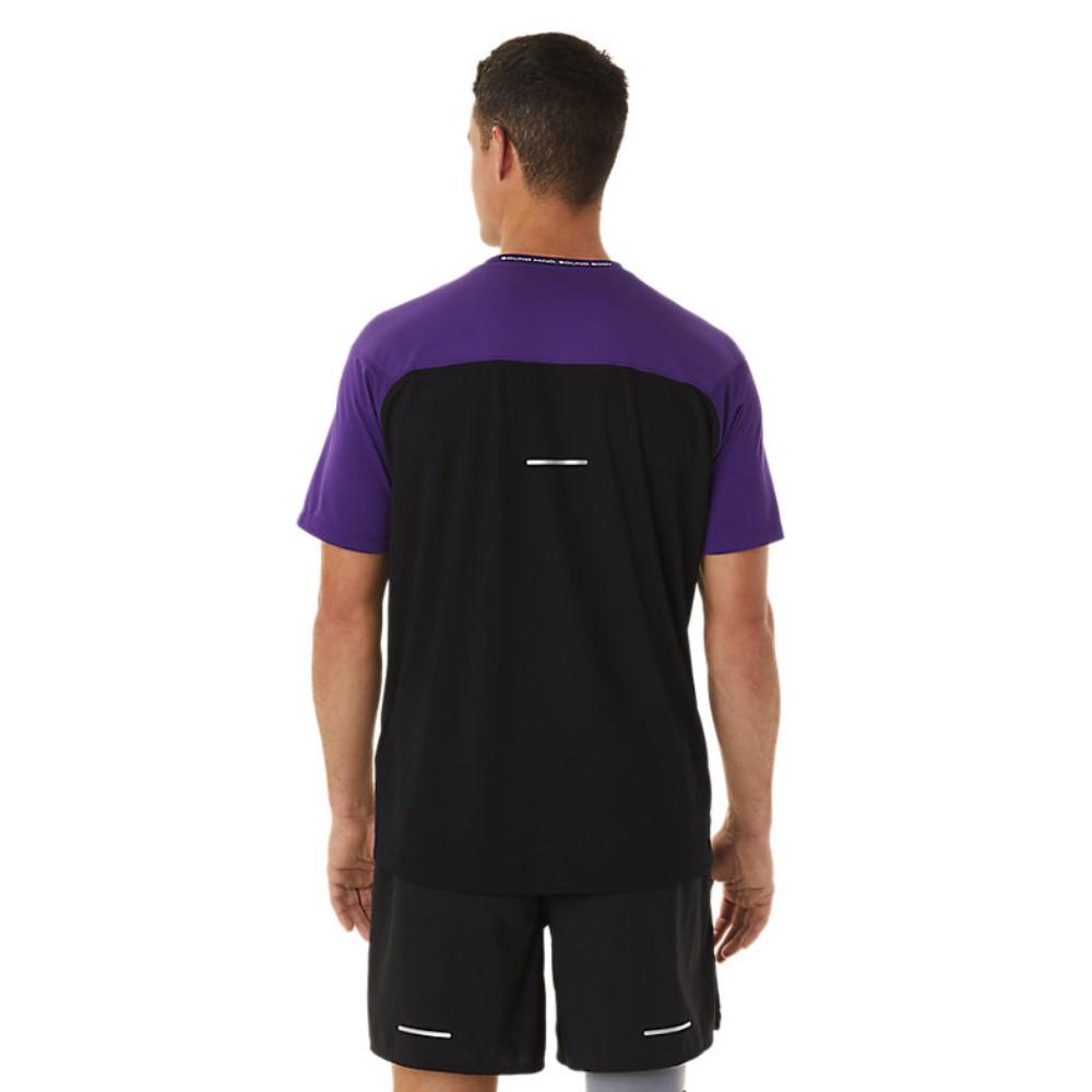 Asics T-Shirt Masculino Race Short Sleeve Top Grape Jam/Performance Black