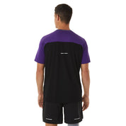 Asics T-Shirt Masculino Race Short Sleeve Top Grape Jam/Performance Black