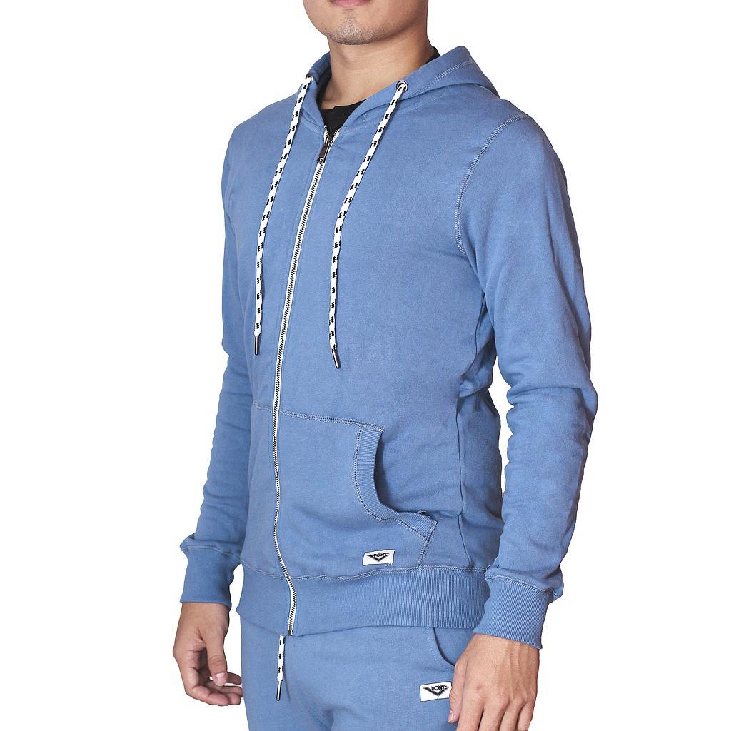 Pony Canguros Masculino Moda Zipper Blue