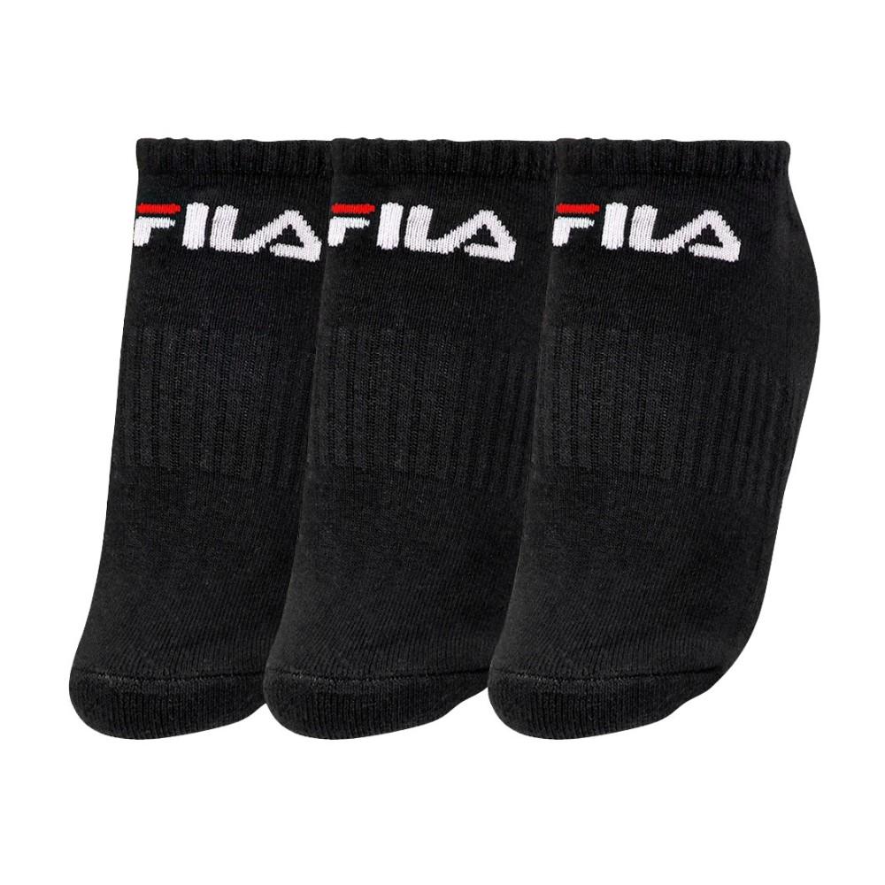 Fila Lifestyle Medias Unisex Tripack Cañoo Corto Negro