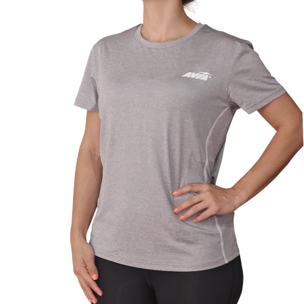 Avia Remeras Femenino Training Drip Grey/White