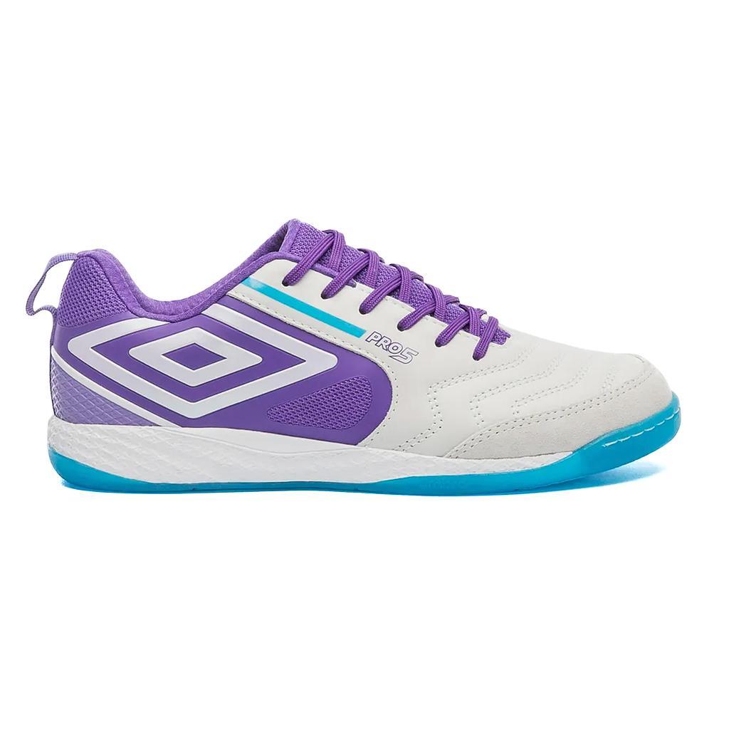 Umbro Indoor Unisex Futbol Pro 5 Bump White/Electric Purple/Atomic Blue
