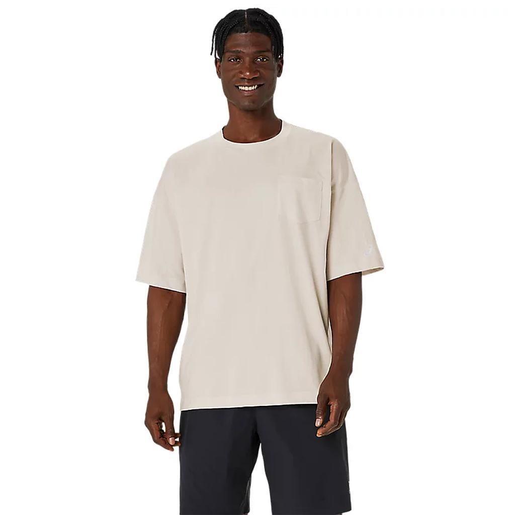 Asics Remeras Masculino Training Pocket Relax Fit Tee Oatmeal