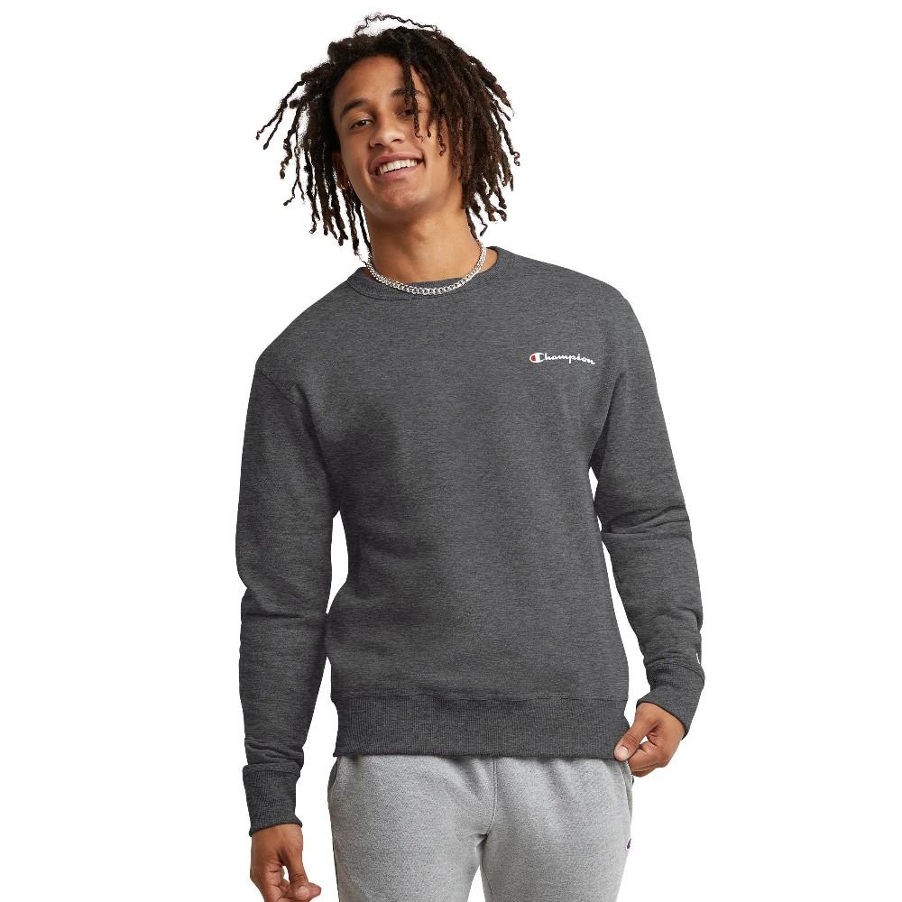 Champion Masculino Powerblend Graphic Crew Granite Heather