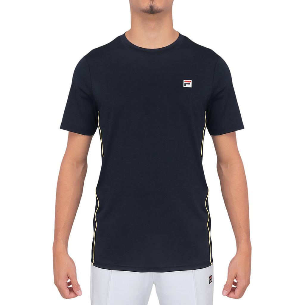 Fila Remeras Masculino Tenis Match Black Iris/Yellow