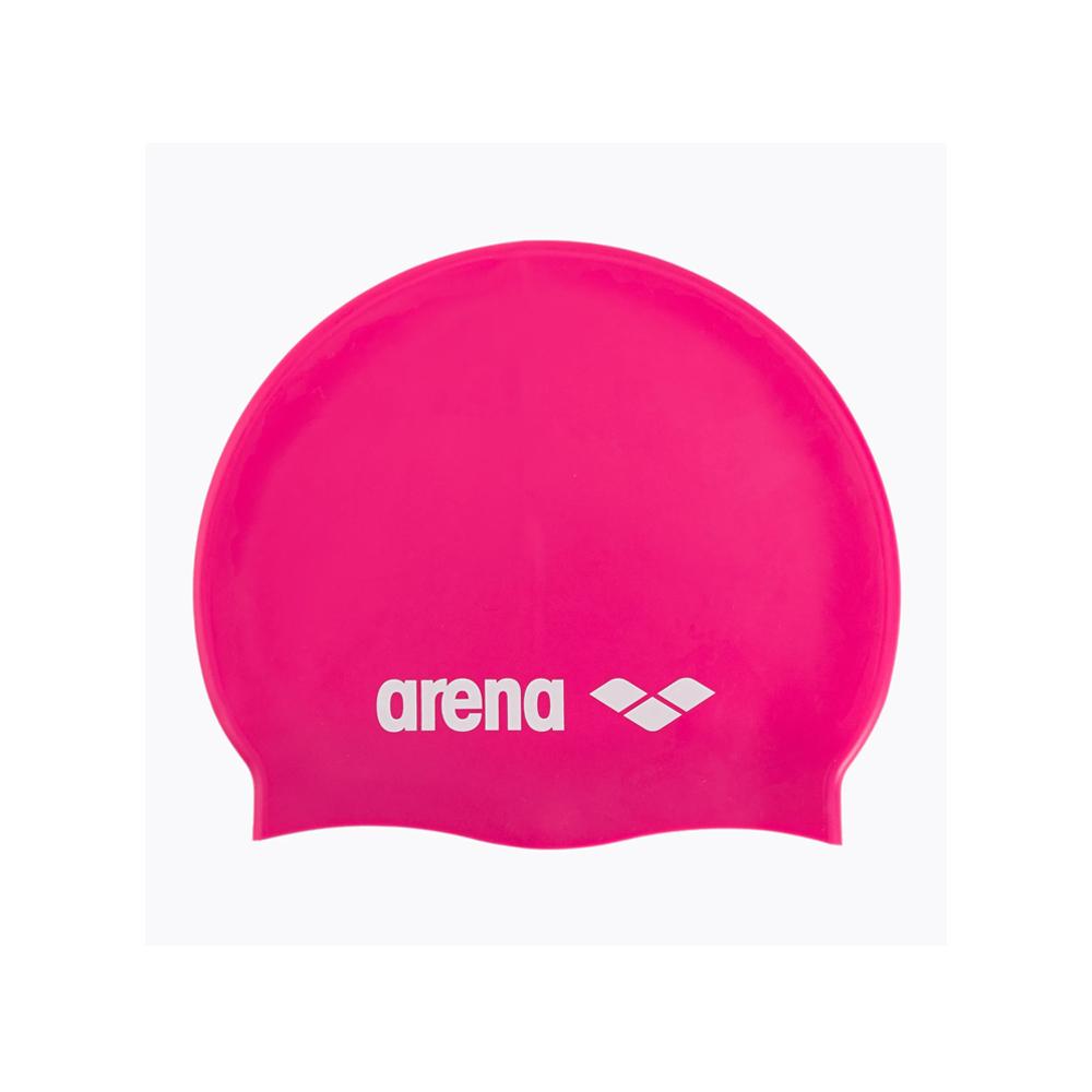 Arena Gorras de Natacion Unisex Natacion Classic Silicone Fuchsia White