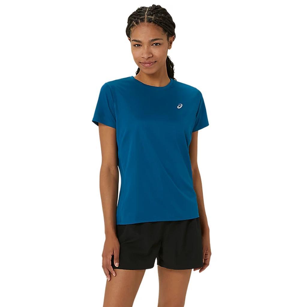 Asics Remeras Femenino Running Silver Ss Top Rich Navy