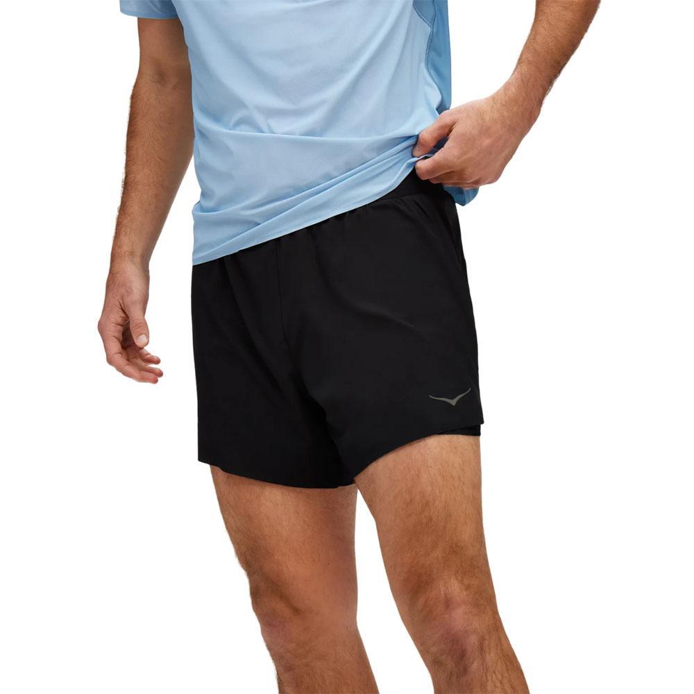 Hoka Short Masculino Glide 5 Short 2ln1 Negro