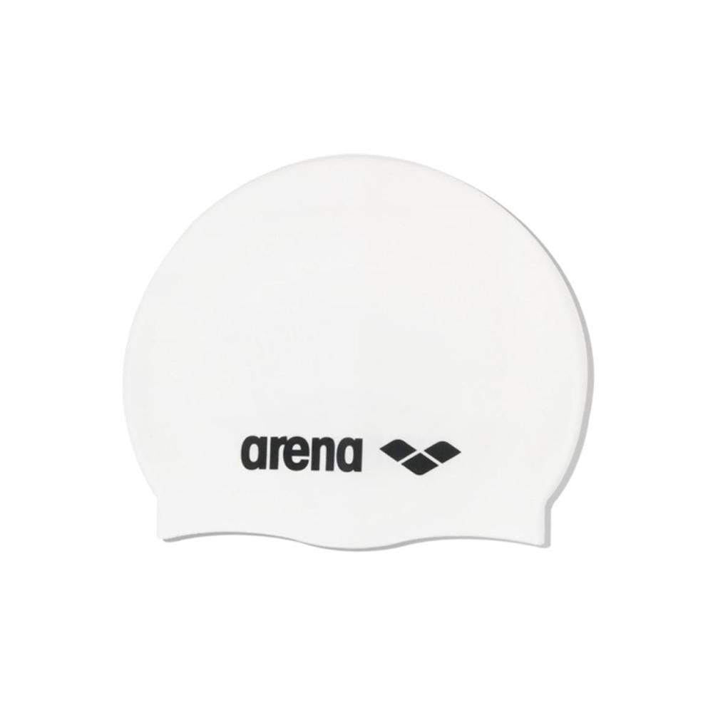 Arena Gorras de Natacion Unisex Classic Silicone White Black
