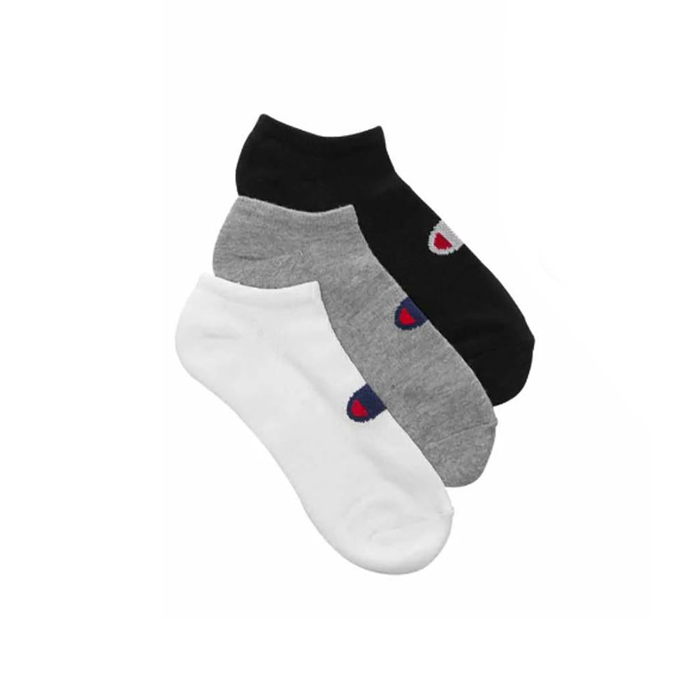 038257131765 CH683 Champion Medias Femenino No Show 6 Pairs White/Grey/Black