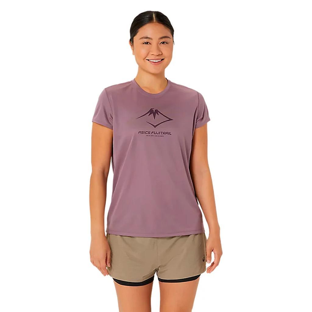 Asics Remeras Femenino Running Fujitrail Logo Ss Top Dusty Mauve