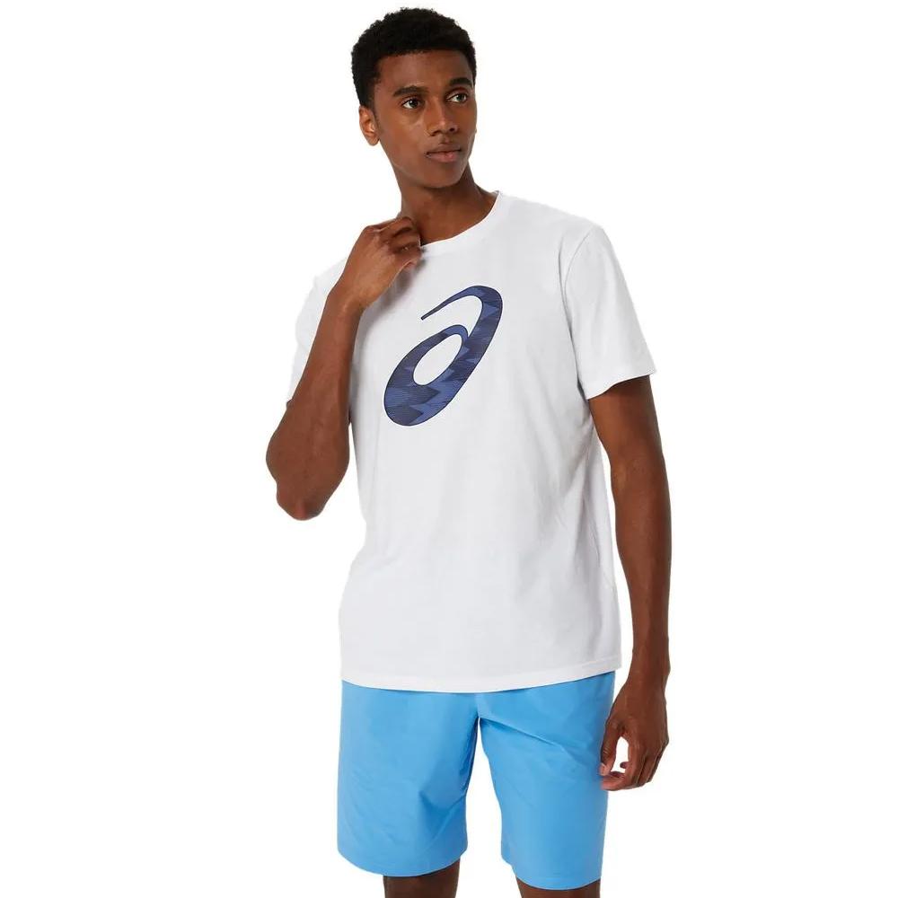 Asics Remeras Masculino Training Seasonal Logo Graphic Ss Top Brilliant White