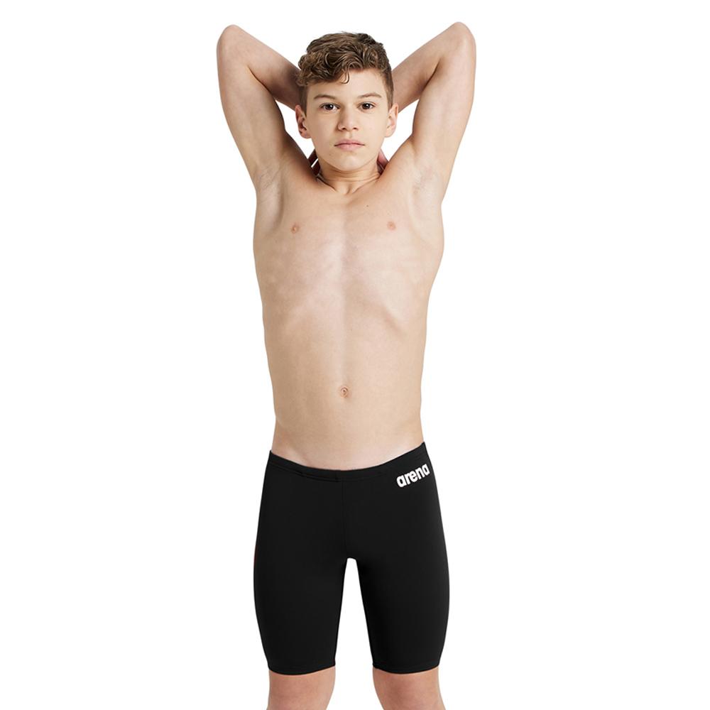 004772-550 Arena Short de baño Niños Natacion Team Swim Jammer Solid Black White