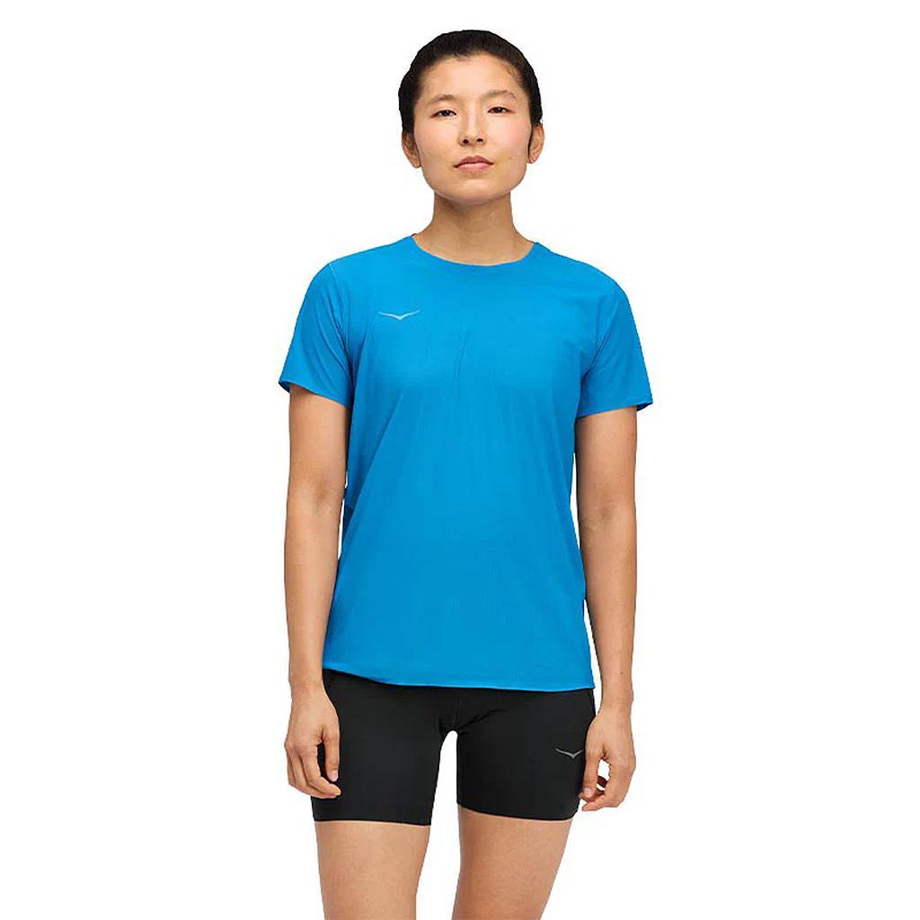 Hoka Remeras Femenino Running Airolite Run Short Sleeve Blue