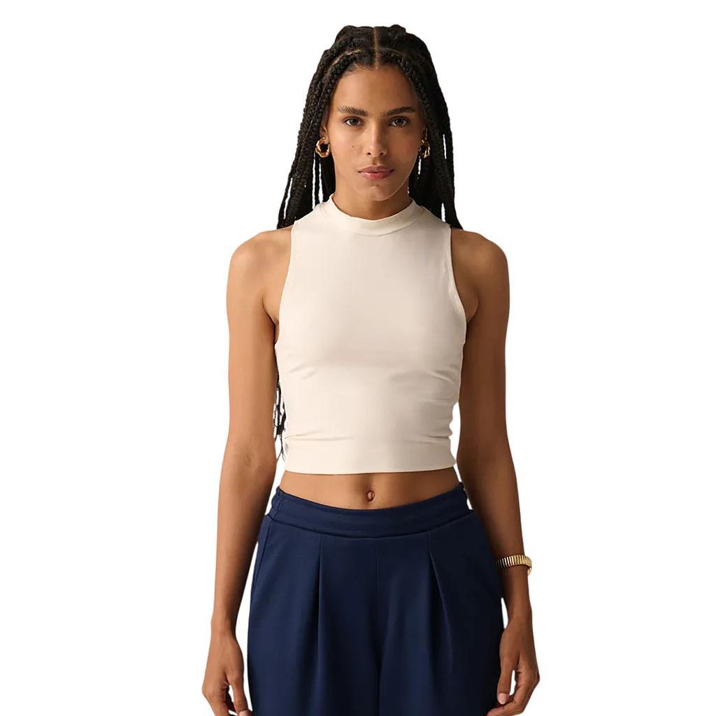 Fila Musculosas Femenino Moda Uc Cropped Slim Off White/Navy