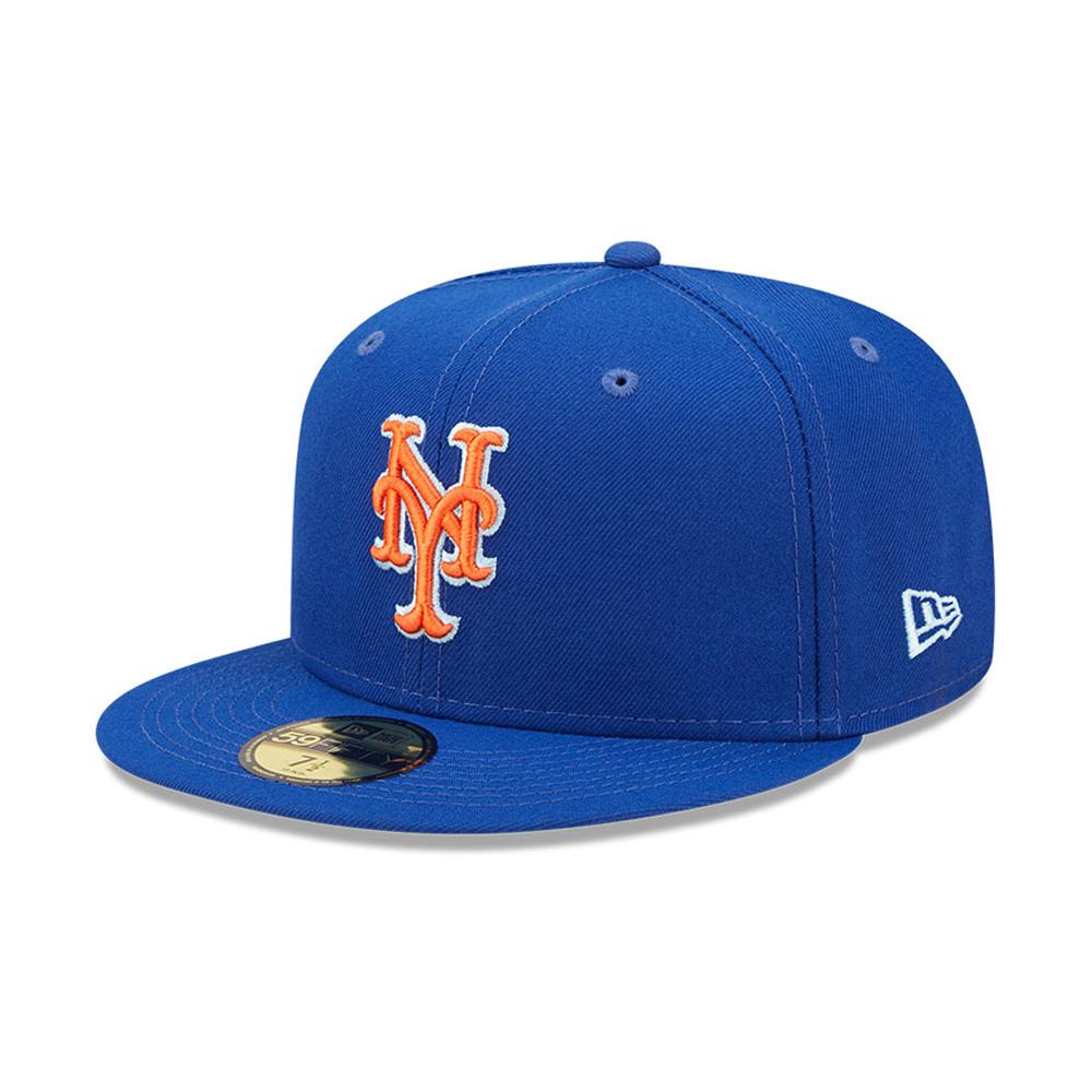 MAZ-New Era Gorros MLB 59Fifty New York Mets Blue/Sky Blue/Orange