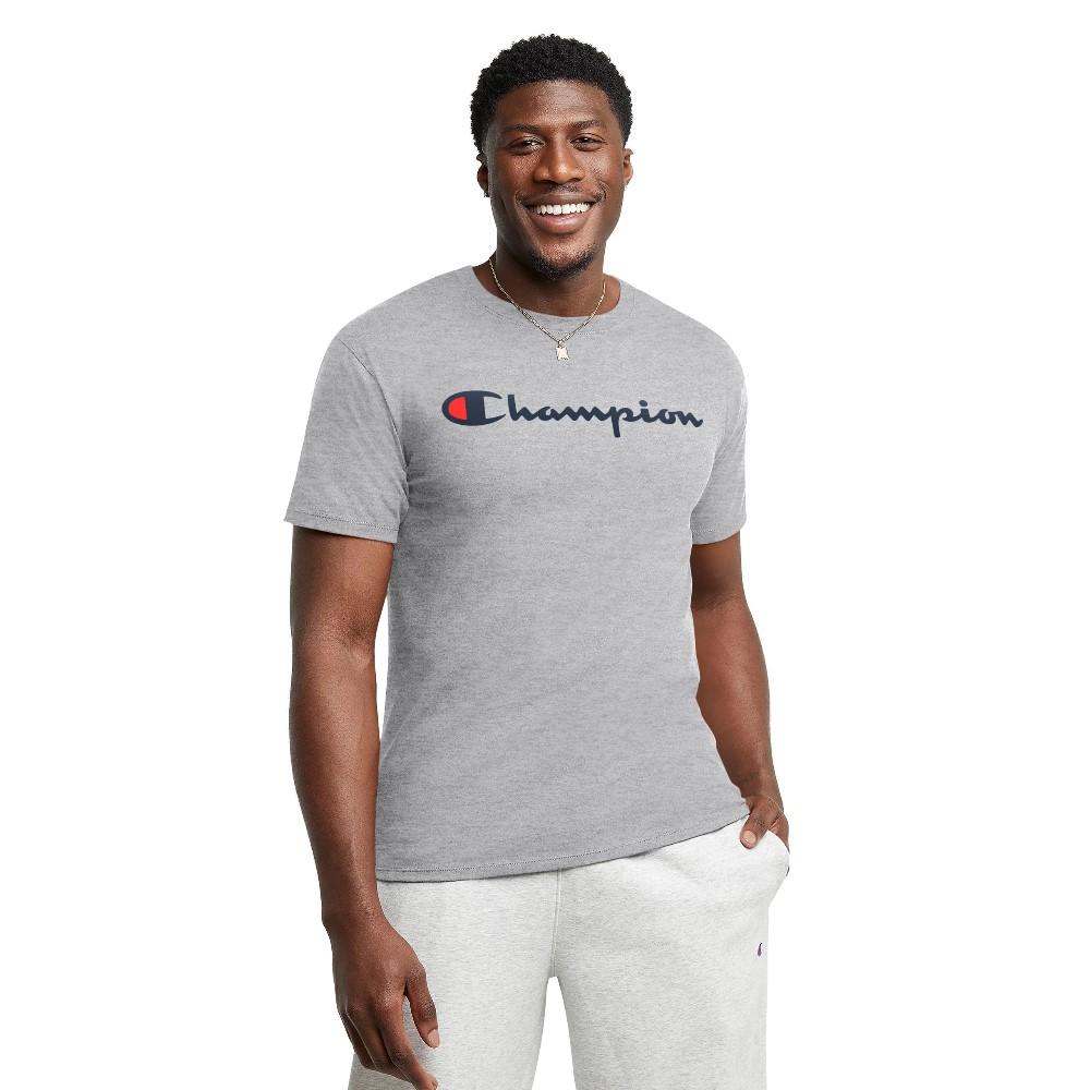 Champion T-Shirt Masculino Classic Graphic Tee Oxford Gray