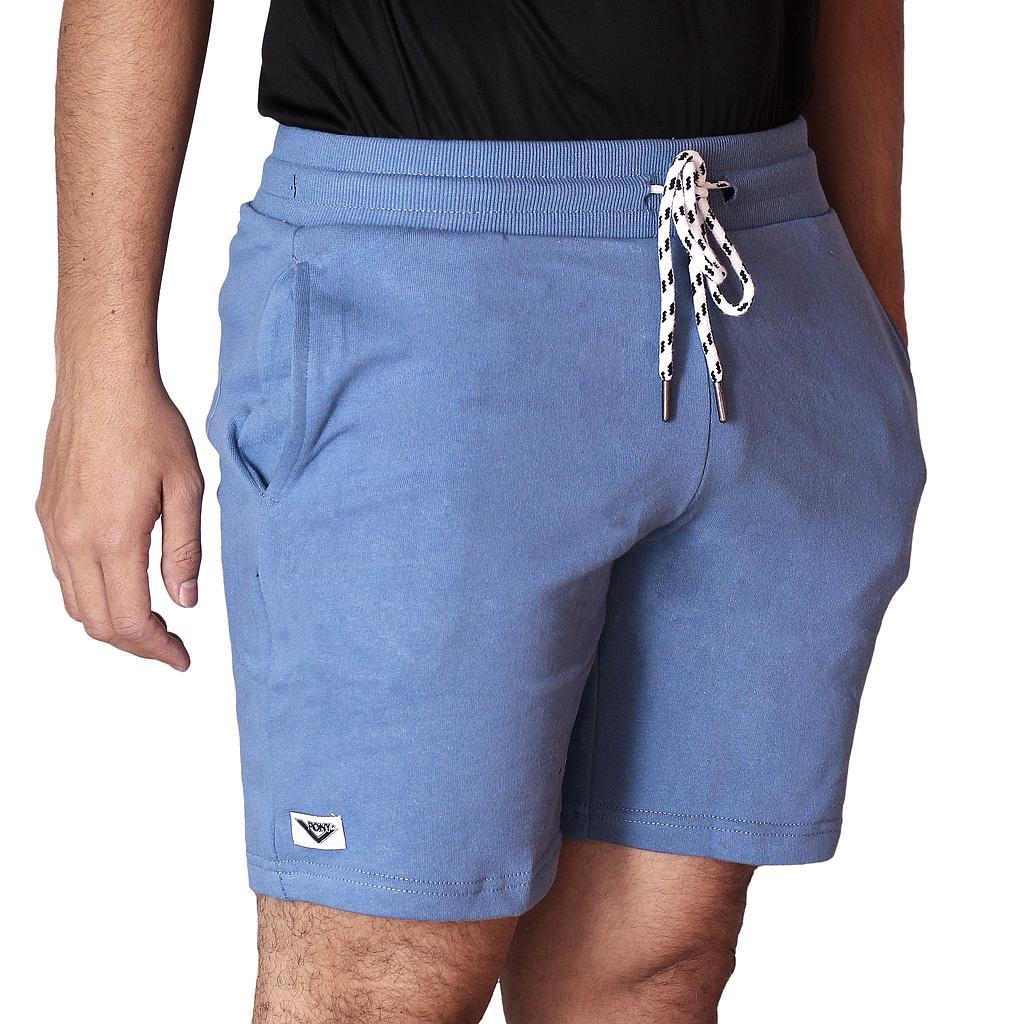 Pony Shorts Masculino Moda Terry Blue