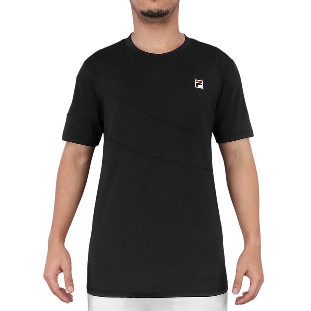 Fila Remeras Masculino Tenis Flag Black/Black