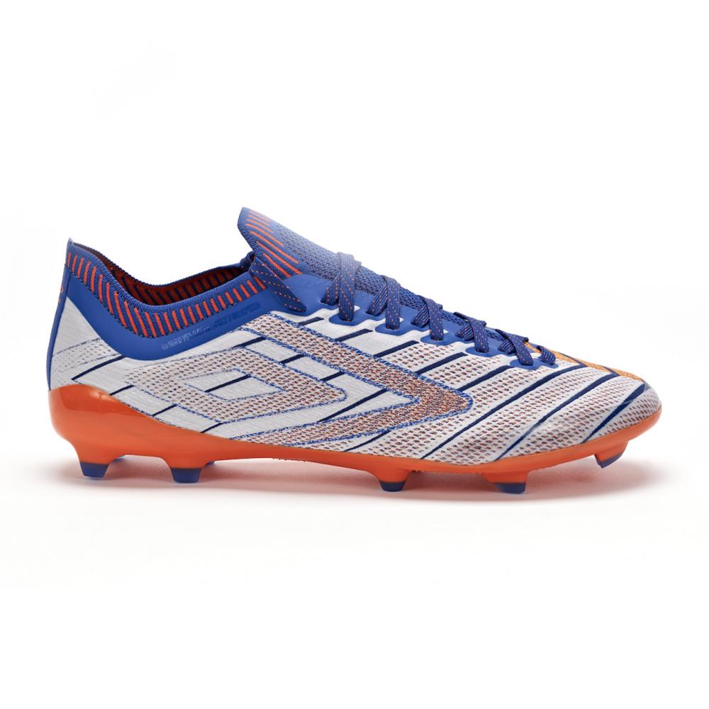 Umbro Futbol Campo Masculino Velocita Elixir Pro FG White/Deep Surf /Vermillion Orange