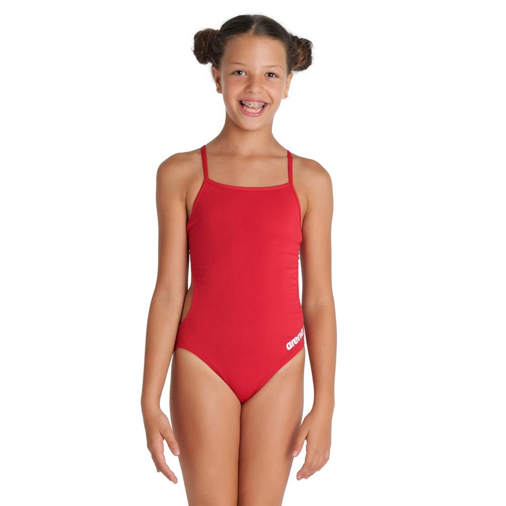 004765-450 Arena Traje de baño Niños Natacion Swimsuit Challenge Solid Red White