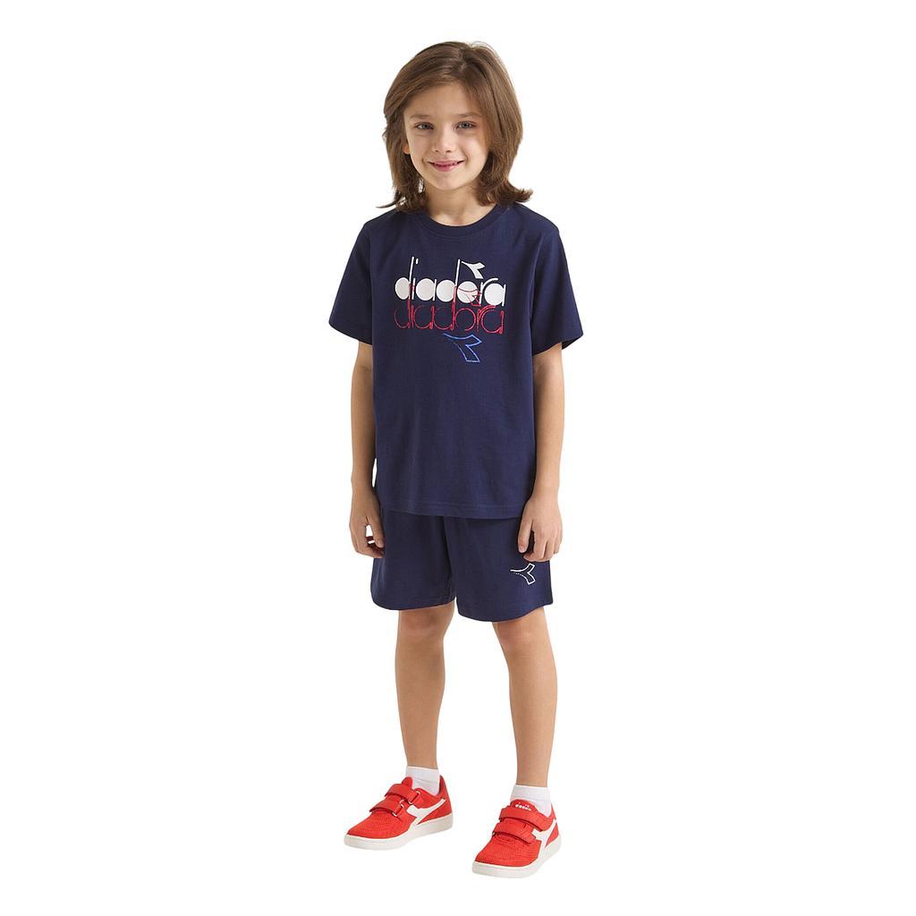 Diadora Conjuntos Niños Moda Jb. Set Essential Sports Ss Blue Denim
