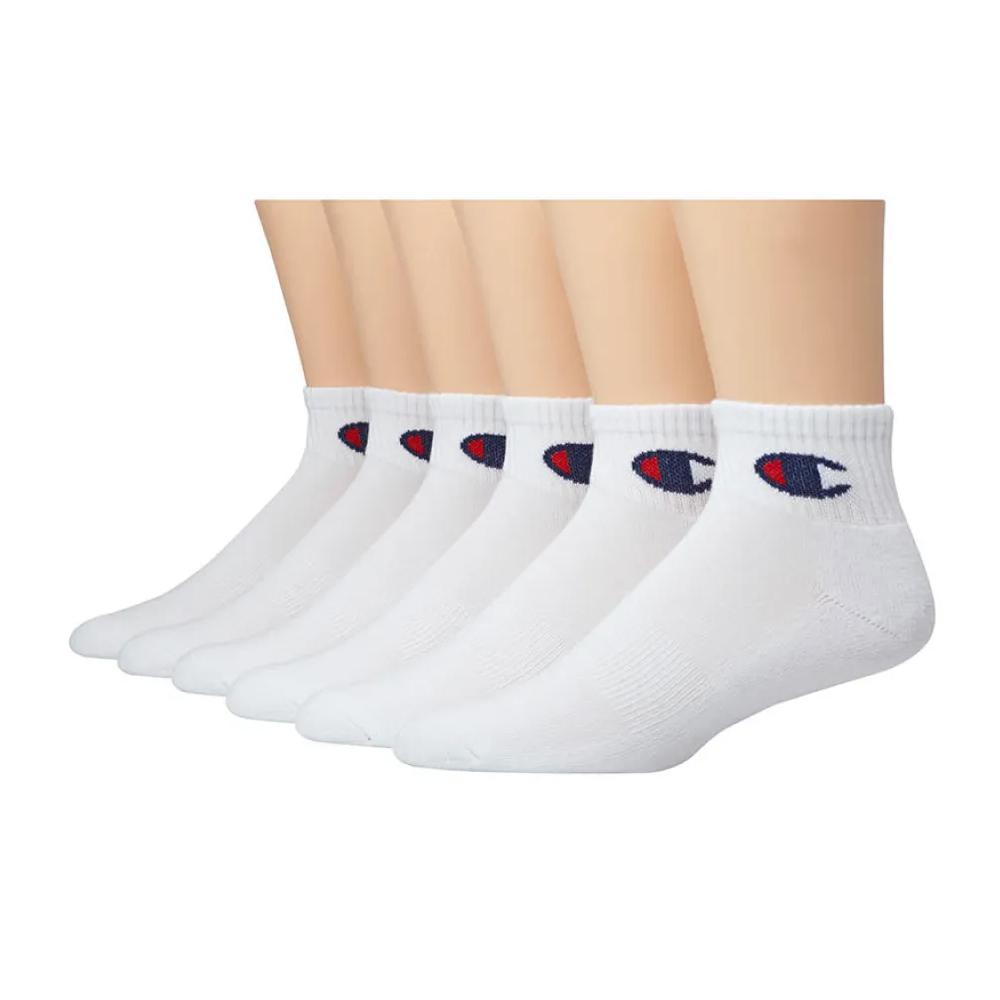 038257132250 CH682 Champion Medias Femenino Ankle 6 Pairs White