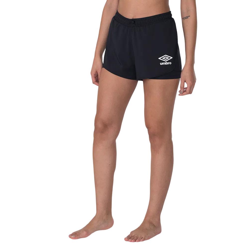 Umbro Shorts Femenino Futevolei Graphic Camuflage Negro