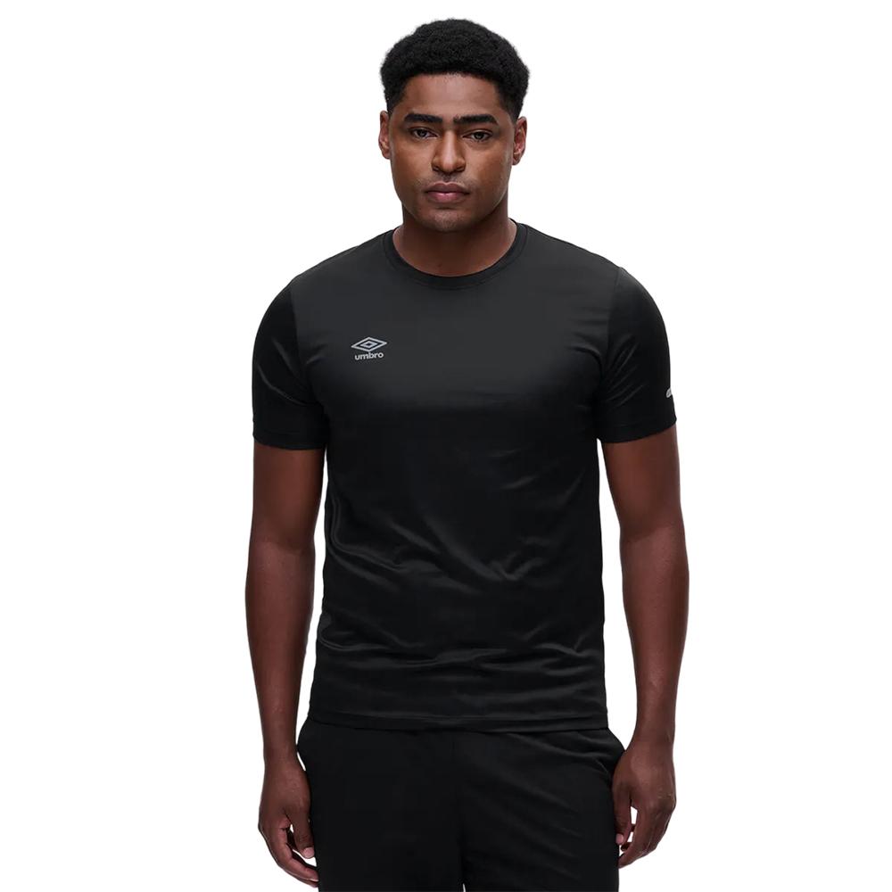 Umbro Camisetas Masculino Futbol Basic Uv Negro