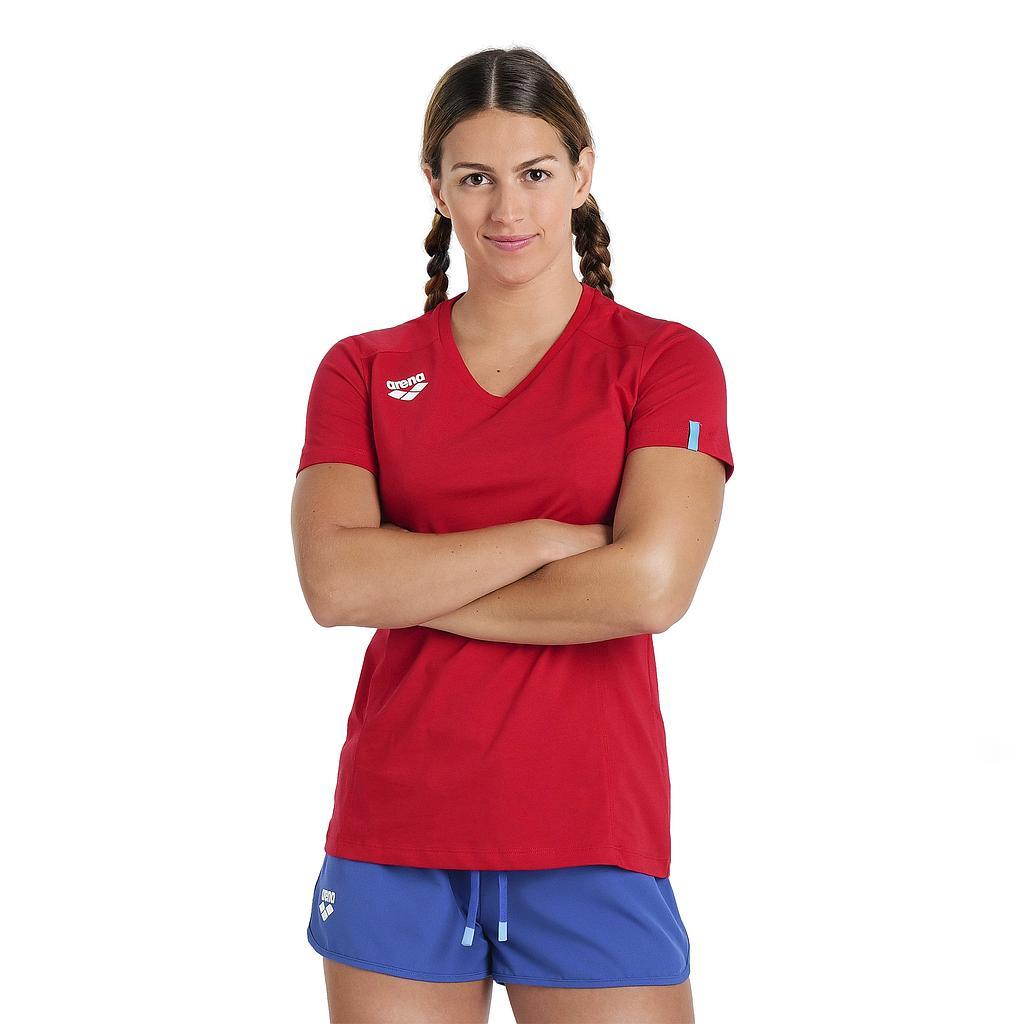 Arena Remeras Unisex Moda Team T Shirt Panel Red