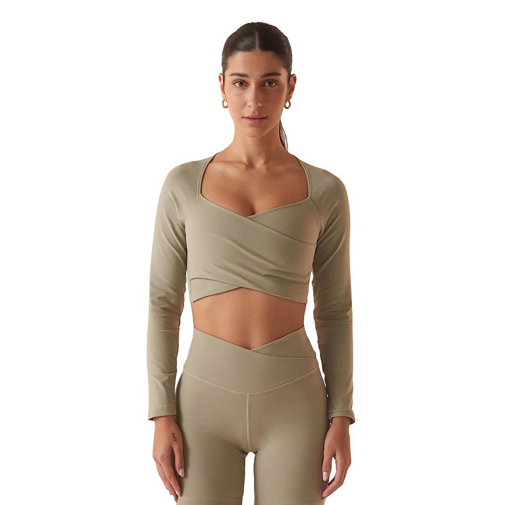 Fila Remeras Mangas Largas Femenino Training Blouse Touch Gym Chino Green