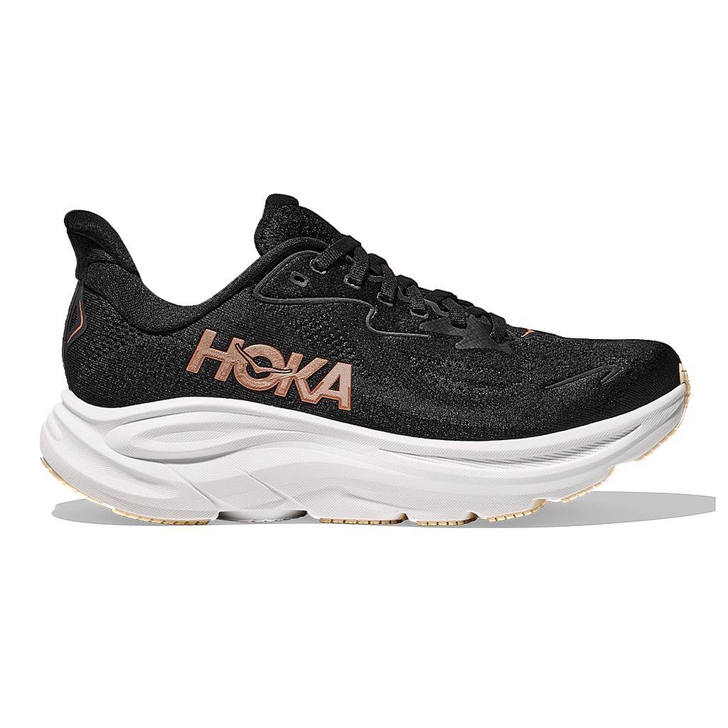 Hoka Deportivos Femenino Running Clifton 10 Black/Rosegold