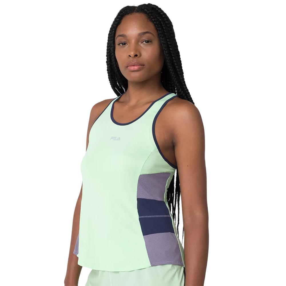 Fila Camisillas Femenino Running Block Green Flour Light