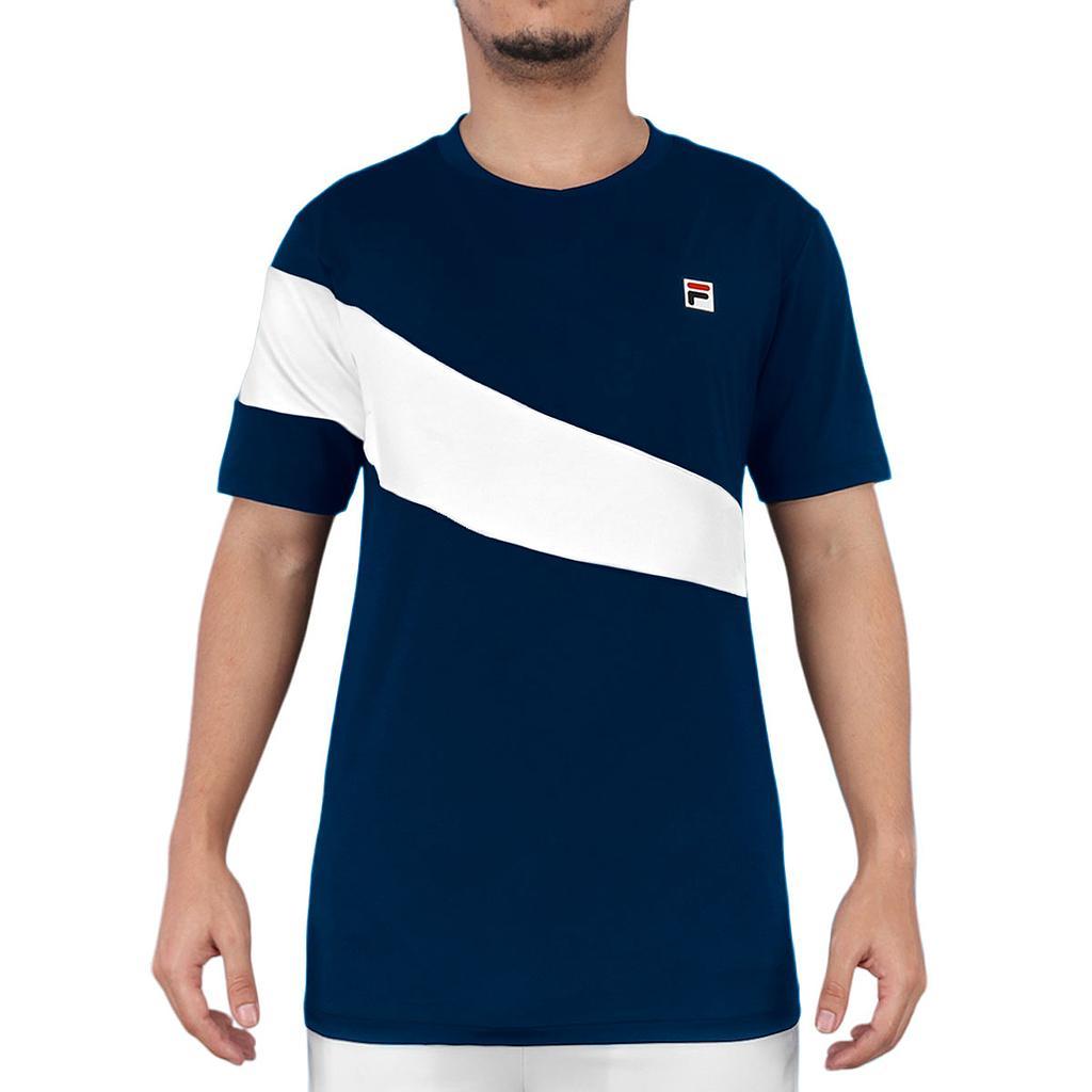 Fila Remeras Masculino Tenis Flag Navy/White