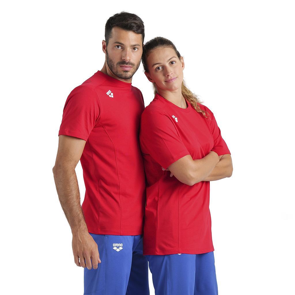 Arena Remeras Unisex Moda Team T Shirt Panel Red