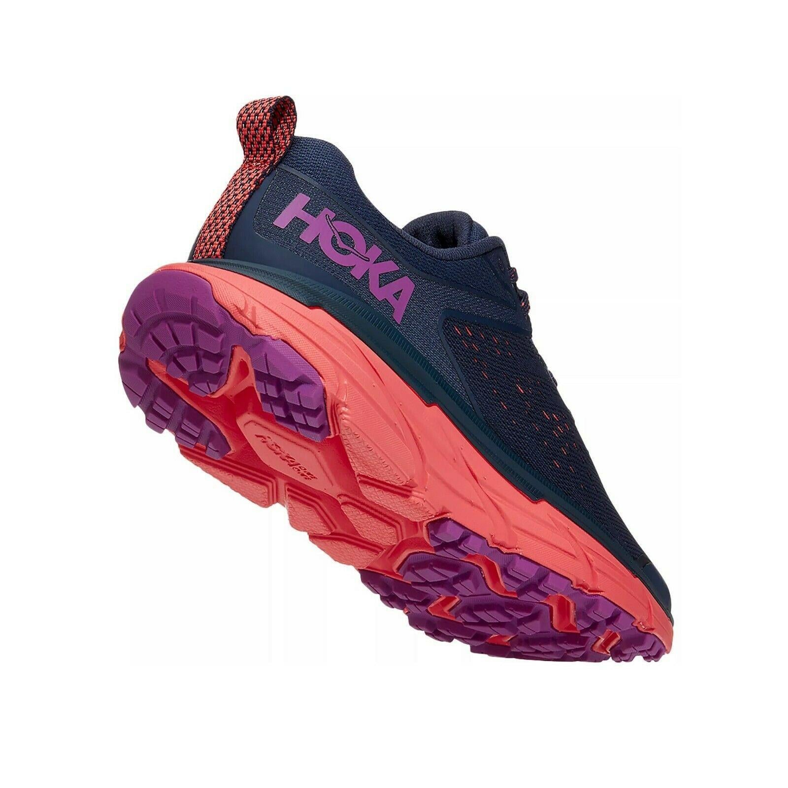 Hoka Running Femenino Challenger ATR 6 Black Iris/Hot Coral
