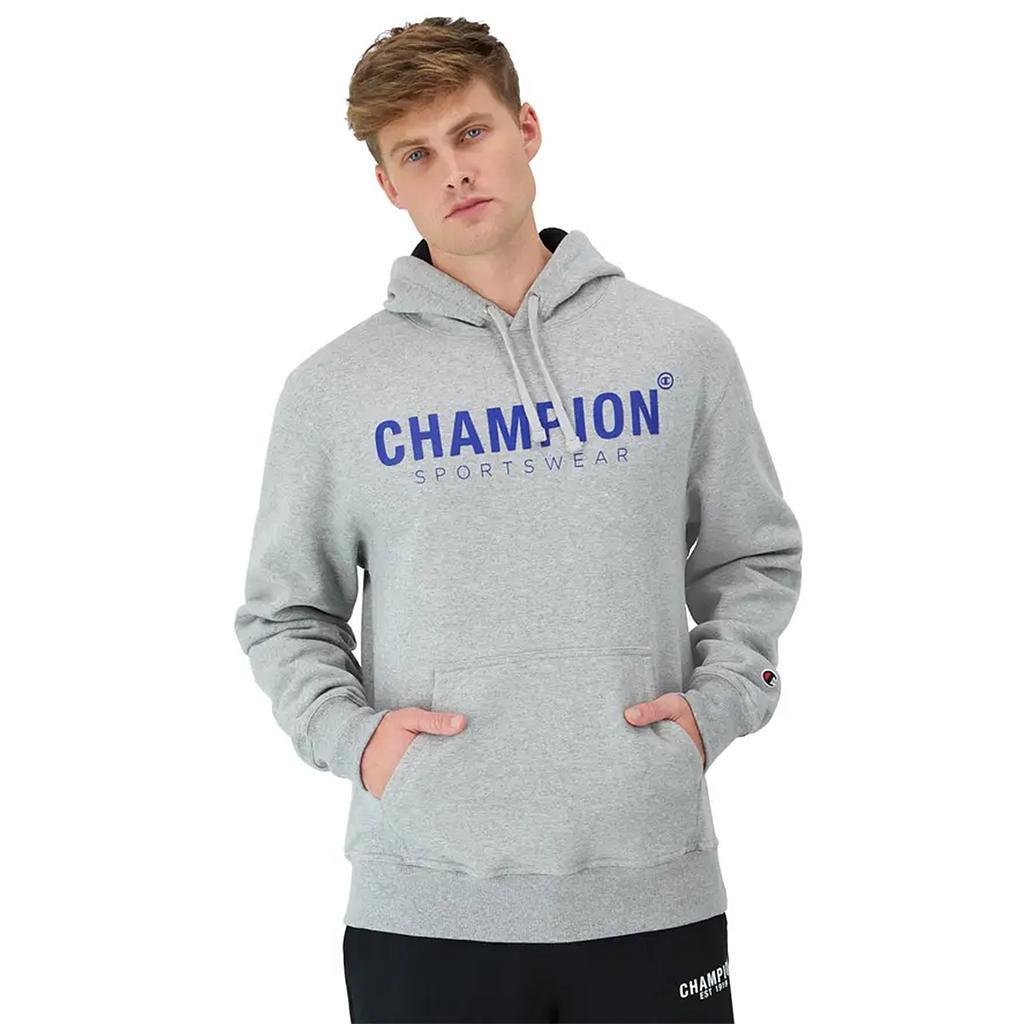 Champion Canguros Masculino Moda Powerblend Graphic Hoodie Oxford Gray