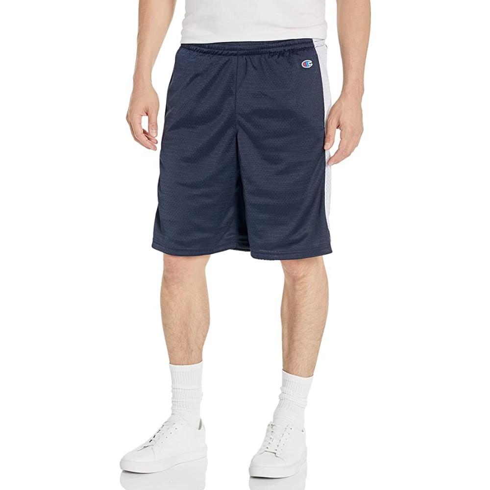 Champion Short Masculino 10-Inch Mesh Basketball Short Navy/White