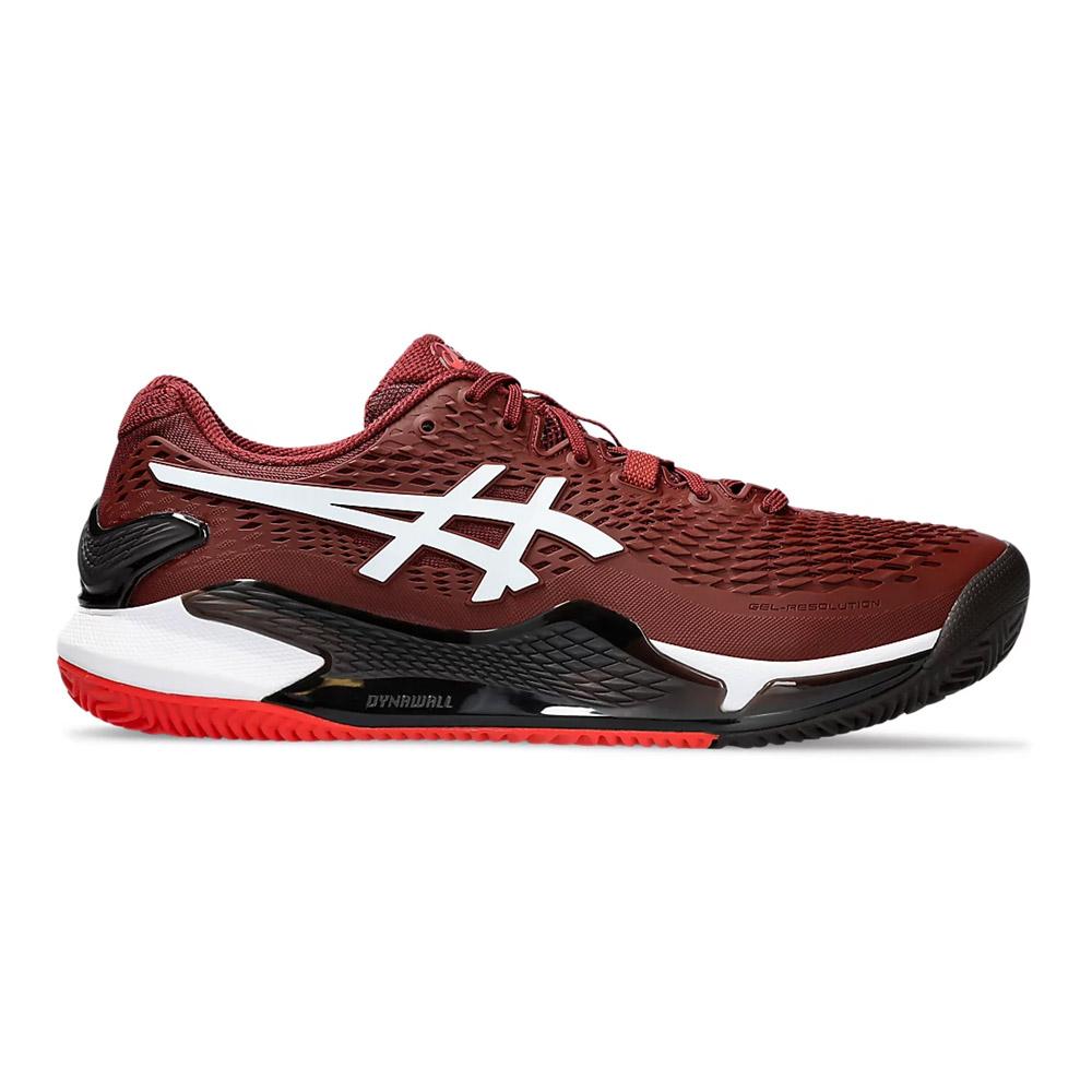 Asics Masculino Running Gel-Resolution 9 Clay Antique Red/White