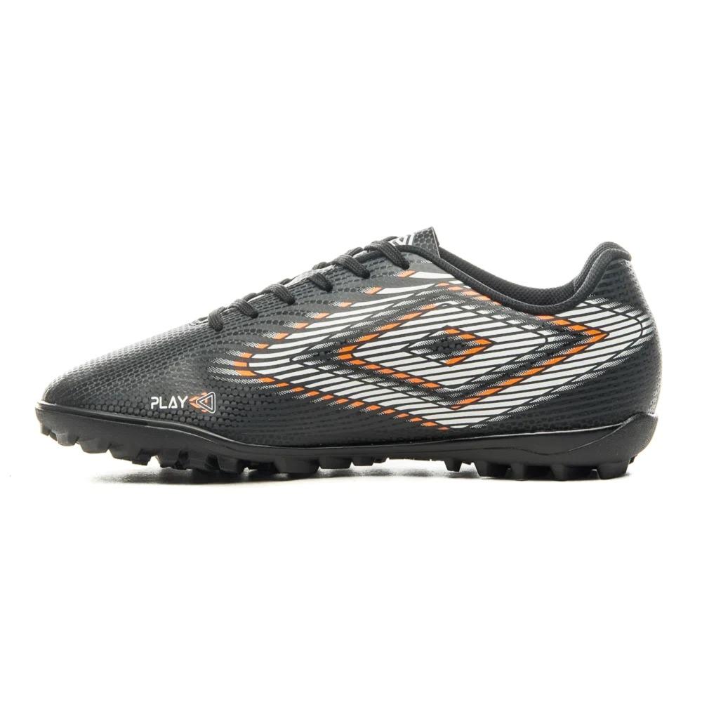 Umbro Futbol Society Masculino Play Negro/Blanco/Naranja Fluor