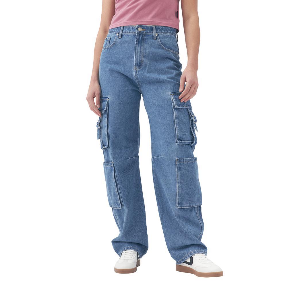 Roxy Jeans Femenino Moda Abril Mid Blue