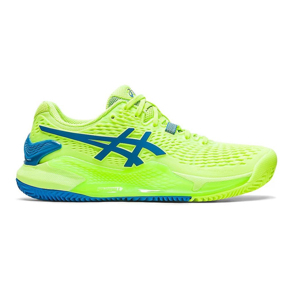 Asics Tenis Femenino Gel-Resolution 9 Clay Hazard Green/Reborn Blue
