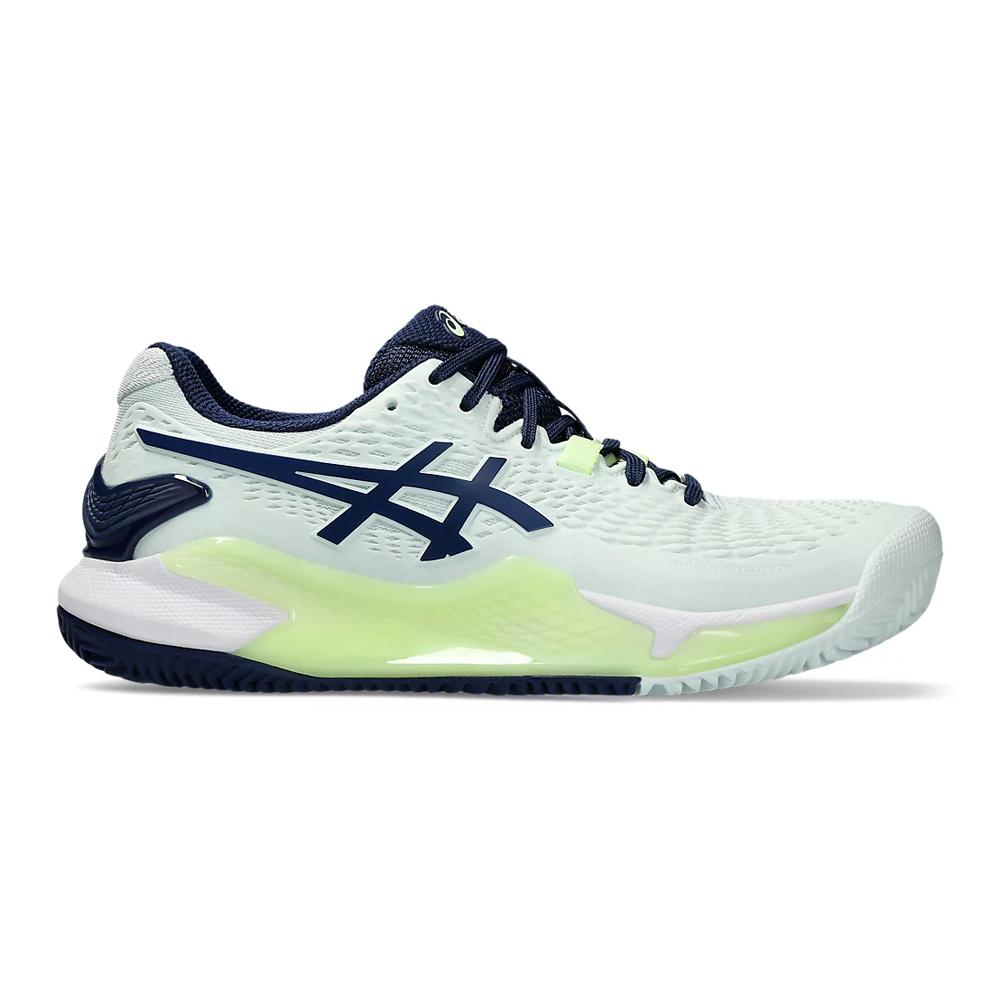 Asics Tenis Femenino Gel Resolution 9 Clay Pale Mint/Blue Expanse